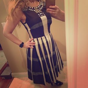 Anthropologie Lined cotton beaded dress Maeve 4P